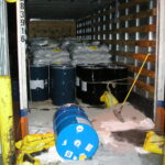 Cleaning the Spill in the Back of a Semi-trailer