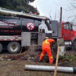 Excavating a Pole Hole for a Utility Pole