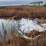 Using a Containment Boom and Absorbents