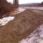 Pads and Booms in Place to Capture Meltwater or Runoff